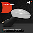 APMI3266TW Driver and Passenger Side Mirror, Power Adjust, Heated, Manual Folding, Silver, No Signal Light, No Memory, No Puddle Light, No Auto-Dim, No Blind Spot Feature
