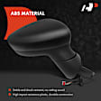 APMI3374TW Passenger Side Mirror, Power Adjust, Heated, Manual Folding, Smooth Black, No Signal Light, No Memory, No Puddle Light, No Auto-Dim, No Blind Spot Feature