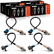 APOS0892 4 Pcs Upstream & Downstream O2 Oxygen Sensor