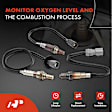APOS1118 4 Pcs Upstream & Downstream O2 Oxygen Sensor