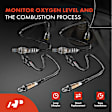 APOS1803 4 Pcs Upstream & Downstream O2 Oxygen Sensor