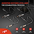 APOS1885 4 Pcs Upstream & Downstream O2 Oxygen Sensor