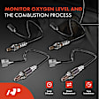 APOS1890 4 Pcs Upstream & Downstream O2 Oxygen Sensor