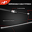 APPBC1518 2 Pcs Rear Parking Brake Cable