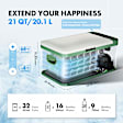 APPCF002 21 Quarts Portable Car Fridge Cooler Refrigerator Freezer without APP Control