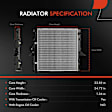 APRAD2861 Radiator with Transmission Oil Cooler