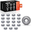 APRCF018 20 Pcs 3mm Metal Push Nuts Clip Emblem Retainer Fastener