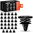 APRCF1000 30 Pcs 9mm Nylon Trim Panel Retainer Clip Rivet Fastener