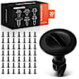 2002 Audi A4 - Clips & Fasteners, These clips are only for 7 mm diameter holes, Black, Metal, Set of 50