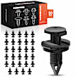 APRCF1259 30 Pcs 9mm Nylon Bumper Piller Retainer Clips Push-Type