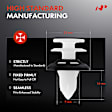 2015 Jeep Grand Cherokee - Clips & Fasteners, Black and White, Set of 30