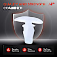 2019 Toyota Avalon - Clips & Fasteners, These Clips Are Only for 7mm Diameter Holes, White, Nylon, Set of 30