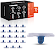 APRCF1444 20 Pcs 20.5mm Nylon Moulding Retainer Clips with Rubber Boot