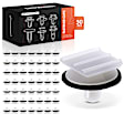 APRCF1461 50 Pcs 7mm Nylon Door Mirror Cover Fender Roof Garnish Sill Molding Clip