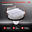 APRCF1461 50 Pcs 7mm Nylon Door Mirror Cover Fender Roof Garnish Sill Molding Clip