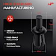 APRCF1479 50 Pcs 6.3mm Bumper Grille Trunk Panel Retainer Clips Push-Type