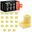 APRCF1606 20 Pcs 8mm Nylon Yellow Headlight Grille Bumper Molding Retainer