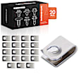 APRCF1642 20 Pcs 5mm Silver Metal Suspension Nut Retainer Clips