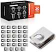 APRCF1643 30 Pcs 5mm Silver Metal Suspension Nut Retainer Clips