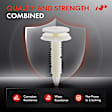 APRCF167 30 Pcs 7.94mm Nylon Door Trim Panel Retainer Fasteners Triple Head