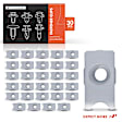 APRCF1752 30 Pcs 14.5mm Zinc Retainer Clips Bumper Retainer Clips