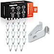 APRCF1766 20 Pcs 13.5mm Width Across Bottom Legs Door Trim Fastener Clips