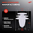 2012 Nissan Murano - Clips & Fasteners, These Clips Are Only for 9mm Diameter Holes, White, Nylon, Set of 50
