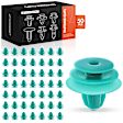 APRCF2017 50 Pcs 10mm Nylon Green Door Panel Fastener Clips