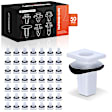 APRCF2323 50 Pcs 8.5 x 8.5mm Nylon Bumper Bracket Screw Grommet with Sealer Clips