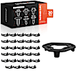 APRCF2565 30 Pcs 7mm Nylon Heat Shield Washer Retainer Clips
