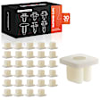 APRCF2746 30 Pcs 8.5mm x 8.5mm Nylon Screw Grommet Clip Nuts