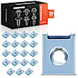 APRCF3186 20 Pcs M5 Metal Bumper Wheel Apron U-Nut Retainer Fastener