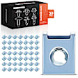 APRCF3188 50 Pcs M5 Metal Bumper Wheel Apron U-Nut Retainer Fastener