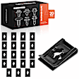 APRCF3216 20 Pcs 15mm Black Phosphate Steel Engine Cover Retaining Clip