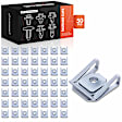 APRCF3335 50 Pcs 9mm Silver Zinc Retainer Clips Metric U-Nut