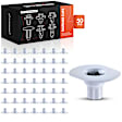 2006 BMW M3 - Clips & Fasteners, These nuts are only for M4.8-1.61 screw, Silver, Steel, Set of 50