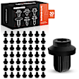 APRCF3419 50 Pcs 8mm Nylon License Plate Bracket Screw Grommet Clips