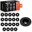 2019 Kia Sorento - Clips & Fasteners, Fits Models With 7mm Diameter Stems, Black, Nylon, Set of 20
