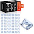 APRCF3580 50 Pcs 6mm Steel Speed Nut U Nut Retainer Clips