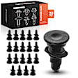 APRCF3671 20 Pcs 6.9mm Nylon Black Cowl Panel Roof Moulding Retainer Clips