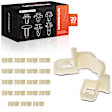 APRCF3674 20 Pcs 3mm Inside Diameter Nylon Windshield Washer Hose Retainer Clip