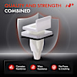 APRCF3711 20 Pcs 12mm Nylon Rocker Panel Moulding Clip Fastener