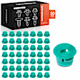 1995 BMW 850CSi - Clips & Fasteners, These clips are only for 9.5 mm diameter Holes., Green, Nylon, Set of 50
