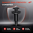 APRCF3940 50 Pcs 10mm Nylon Front & Rear Bumper Retainer Clip Screw-Type
