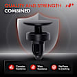 APRCF3949 50 Pcs 8mm Nylon Cowl Panel Retainer Clip Push-Type