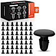 APRCF3985 50 Pcs 7.5mm Nylon Hood Seal Push-Type Molding Retainer Clip Push-Type