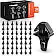 APRCF4048 50 Pcs 40mm Nylon Black Radiator Grille Retainer Clip
