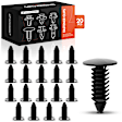 1956 Chrysler Town & Country - Clips & Fasteners, These clips are only for 7.9 mm diameter holes., Black, Nylon, Set of 20