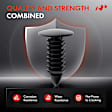 1956 Chrysler Town & Country - Clips & Fasteners, These clips are only for 7.9 mm diameter holes., Black, Nylon, Set of 20