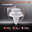 APRCF4098 30 Pcs 10mm Nylon Trim Panel Retainer Clip Triple Head